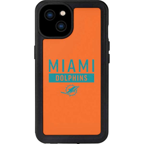 NFL Miami Dolphins Orange Performance Series iPhone 15 Plus Waterproof Case
